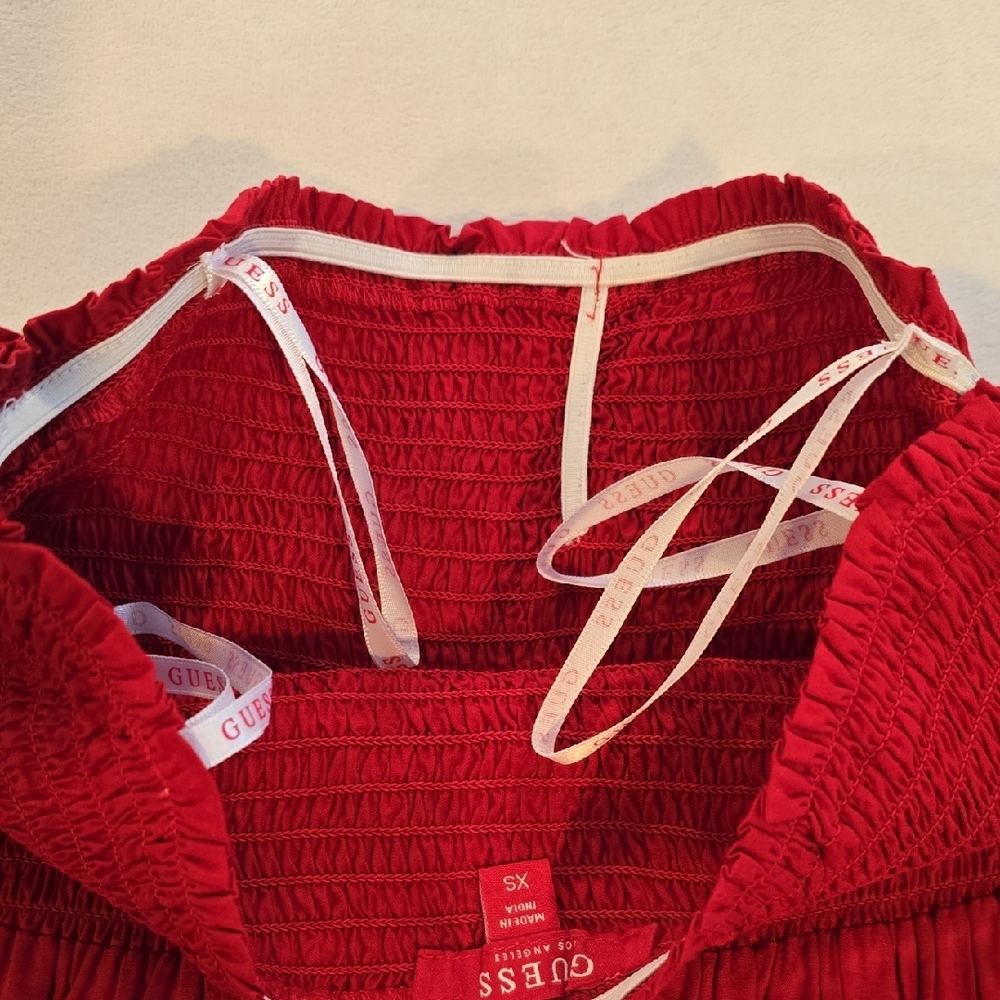 Guess Red Off-Shoulder Mini Dress - Picture 11 of 11